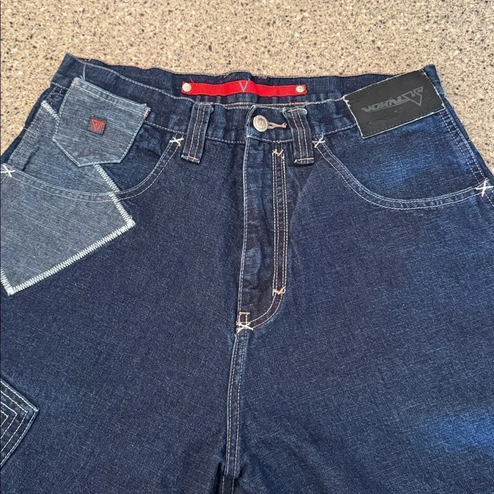 VOKAL By Nelly Y2K Baggy Hip Hop Denim Patchwork Jorts
